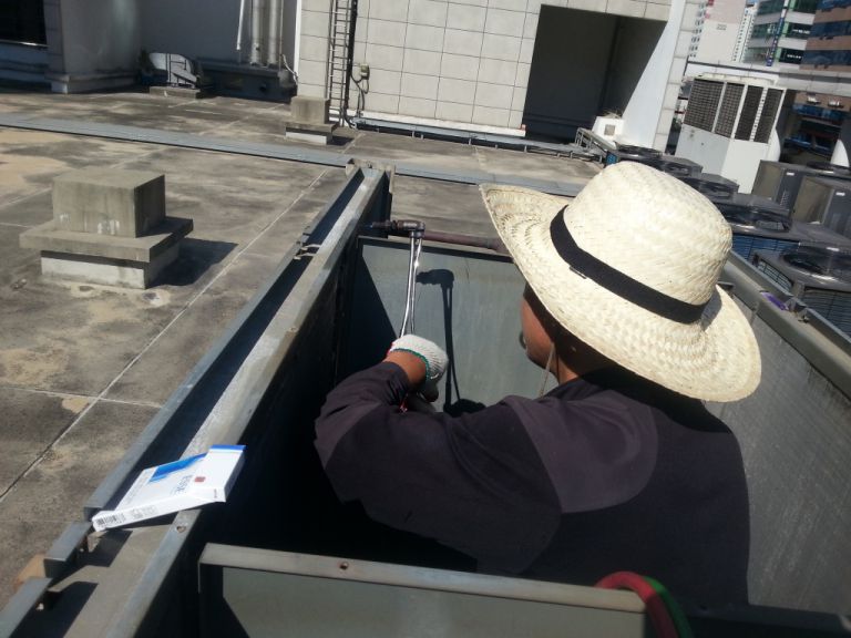 동탄 U-CITY 응축기 코일 누설작업